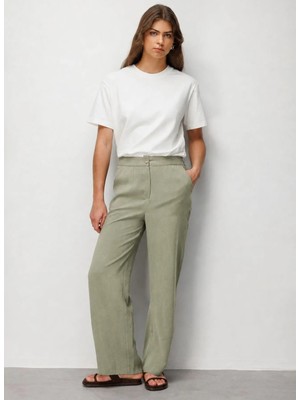 Mizalle Yeşil Kadın Pantolon M2MZ1010130257