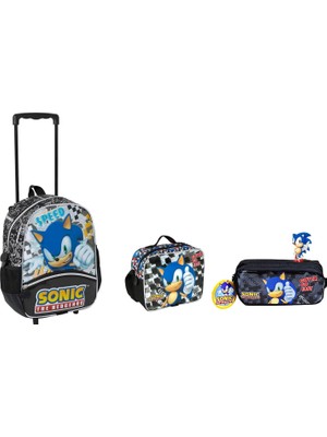 Sonic Anaokul Çantası ,beslenme Çantası ,ve Kalem Kutu
