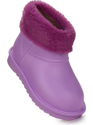 Kiko Kids Geta Su Geçirmez İçi Kürklü Kız Çocuk Eva Yağmur Kar Çizme