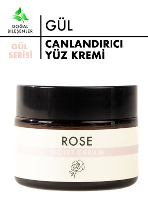 Polente Natural Gül Canlandırıcı Yüz Kremi 50 ml Tüm Cilt Tipleri İçin Nemlendirici ve Canlandırıcı