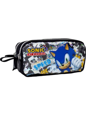 Sonic The Hedgehog Kalem Çantası Çift Bölmeli Kalemlik