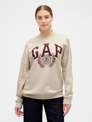 Gap Kadın Krem Oversized Gap Grafik Sweatshirt