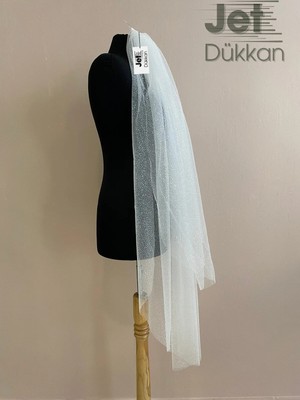 Çift Kat Simli Taraklı Işıltılı Duvak – Göz Kamaştıran Zarafet , Gelinlik ,için, Nikah, Düğün