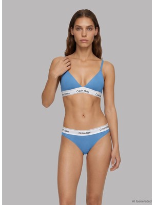 Calvin Klein Mavi Kadın LV00QF8498 Ck Women Balenli Sütyen
