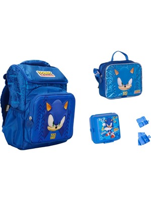 Sonic The Hedgehog Ultimate Power Okul Çantası  Seti ( 3 Parça)