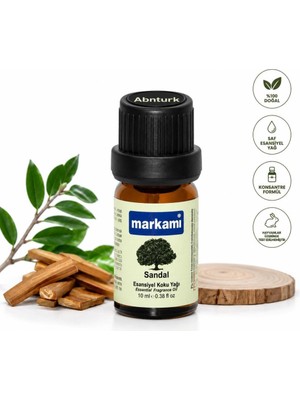 Abnturk Sandal Esans 10ML Buhardanlık Nemlendirme Cihazları Elektrik Süpürgesi Filtresi ve Çamaşır Makinesi Yumuşatıcı Bölümü Için Kalıcı ve Etkili Konsantre Koku Esans