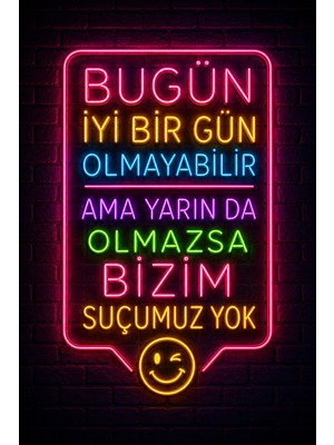 Lucena Neon Espirili Duvar Yazısı Mdf Tablo Dekoratif Komik Ofis Ev Duvar Dekoru