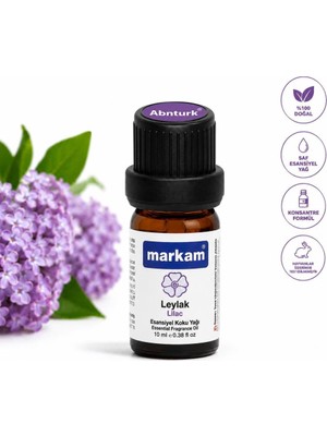 Abnturk Leylak Esans 10ML Buhardanlık Nemlendirme Cihazları Elektrik Süpürgesi Filtresi ve Çamaşır Makinesi Yumuşatıcı Bölümü Için Kalıcı Etkili Konsantre Koku Esans