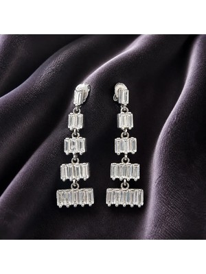 Jane Silver Çam Baget Gümüş Vidalı Küpe
