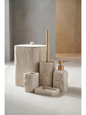 Acar Laduree Collectıon Bej 5 Parça Banyo Seti