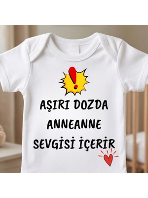 Egg Baby Anneannem Beni Çok Seviyor Temalı Bebek Body %100 Pamuk Zıbın