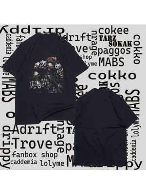  Kod Presss Unisex Siyah Bandits Kuru Kafa Skull T-Shirt 348213TT