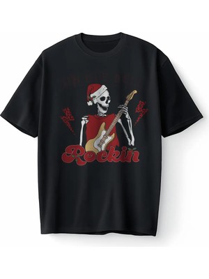  Christmas Rock Jingle Bell Rockin Oversize Unisex Tişört T-Shirt