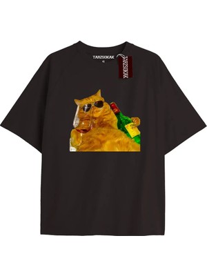  Energetic Baskılı Oversize Kalıp Unisex T-Shirt