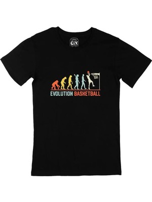 Basketbol Evolution Siyah Tişört