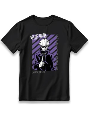 Jujutsu Kaisen Anime Model Baskı Tişört Unisex %100 Pamuk Kalın Kumaşlı Manga T-Shirt