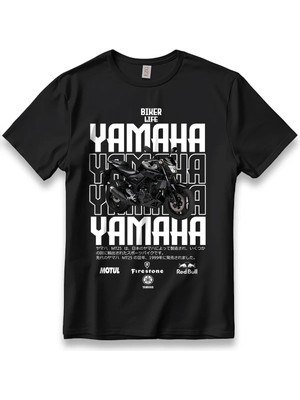  Ymh MT25 Motorcu Tişört Model Unisex %100 Cotton Pamuk Rahat Regular Baskı Motor T-Shirt