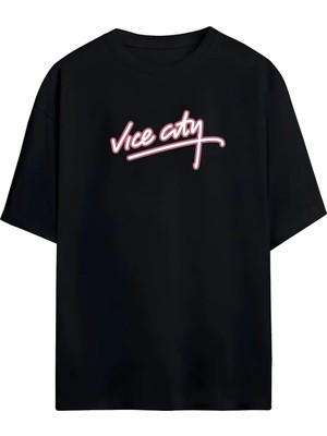  Gta Vice City Tasarımlı Unisex Oversize T-Shirt