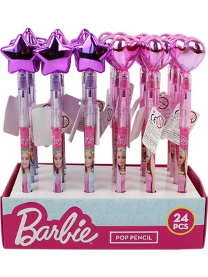 Kitabevimden Barbie Geçmeli Kalem- Kalp / Yıldız 24/576 B-1028