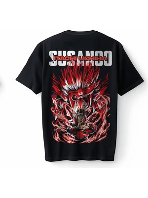  Itachi Uchiha Susanoo Anime Oversize Unisex Tişört T-Shirt