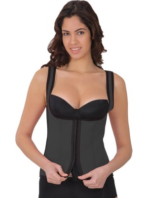 Mestore Arias Closet Gri Mı 9173 Terletici Agraflı Göğsü Açık Atlet Korse