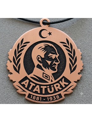 Yerlikaya Bakır Atatürk 1881 1938 Sembolik Bakır Kolye