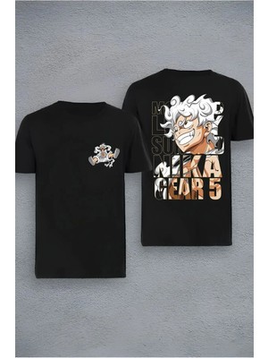  Unisex Tasarım One Piece Monkey Nika Gear Anime (Unisex)T-Shirt