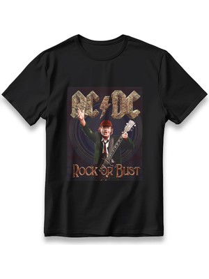  Ac Dc Rock T-Shirt Unisex %100 Cotton Pamuklu Rahat Regular Baskı Rock Grubu Tişört