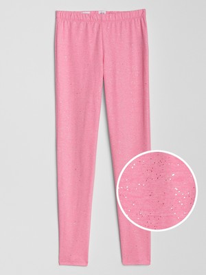 Gap Kız Çocuk Pembe Pırıltılı Streç Jarse Tayt