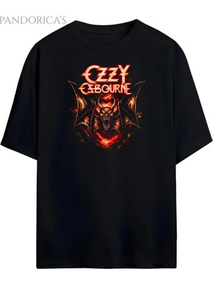  Pandorica’s Ozzy Osbourne Tasarımı Unisex Pamuklu T-Shirt