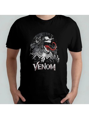  Venom Spider-Man Unisex %100 Pamuklu Bisiklet Yaka T-Shirt Model 1