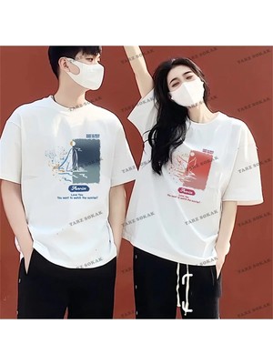  2 Adet Tir Harajuku Style Çift Sevgili Kombinleri Couple Clothing Yeni Sezon