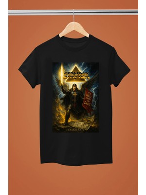  Stryper The Rock Band Baskılı Pamuklu Kısa Kollu Regular Kalıp Rock Tshırt