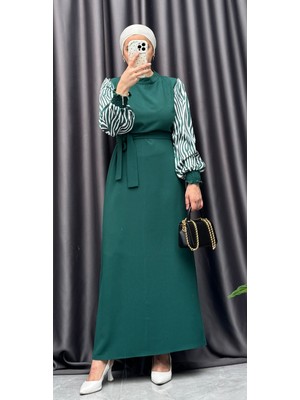 Nisum Moda Zebra Desenli Elbise