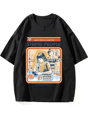  Siyah Aptal Insanlar Için Bir Tedavi Nefes Tshirt Harajuku Çift Grafik