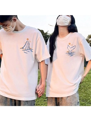  2 Adet Tir Harajuku Style Çift Sevgili Kombinleri Couple Clothing Yeni Sezon