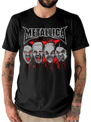  Metallica Yüzler Unisex Tişört