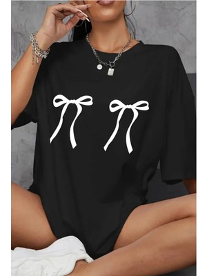  Unisex Erkek/kadın Kurdele Renkli Özel Baskılı Pamuklu Bisiklet Yaka T-Shirt Tişört