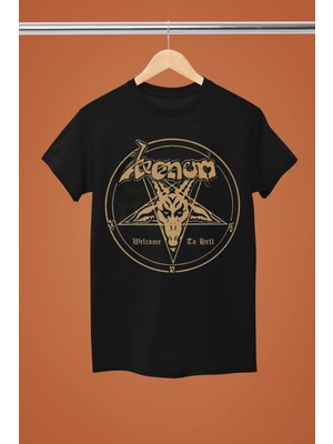  Venom The Rock Band Baskılı Pamuklu Kısa Kollu Regular Kalıp Rock Tshırt