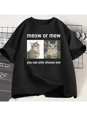  Siyah Miyav Veya Benim Sadece Bir Meme Seçebilirsiniz Komik Aptal Kedi Mizah
