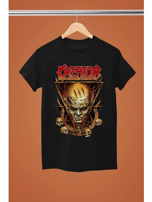  Kreator Baskılı Pamuklu Kısa Kollu Regular Kalıp Rock Tshırt