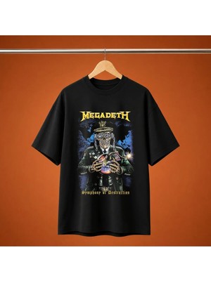  Megadeth Baskili Oversize Unisex Tisort