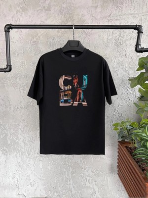  Cuba Baskılı Siyah Erkek