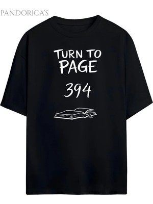  Pandorica's Turn To Page 394 Yazılı Replik Tasarımı Unisex Pamuklu T-Shirt