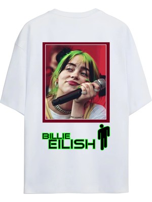  Bıllıe Eılısh Sırt ve Göğüs Tasarımlı Unısex Tshırt