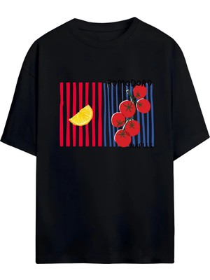  Grafftee %100 Organik Pamuk Bisiklet Yaka Summer Vibe Özel Tasarım Baskılı T-Shirt