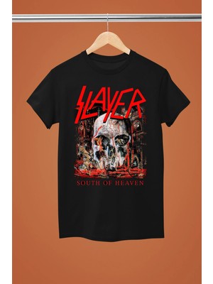  Slayer The Rock Band Baskılı Pamuklu Kısa Kollu Regular Kalıp Rock Tshırt