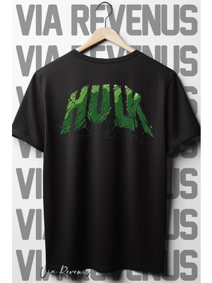  Sırt Baskılı Oversize Geniş Kalıp Bisiklet Yaka Siyah Tshirt