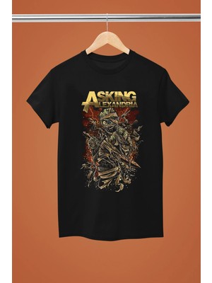  Askıng Alexandrıa The Rock Band Baskılı Pamuklu Kısa Kollu Regular Kalıp Rock Tshırt
