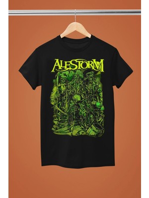  Alestorm The Rock Band Baskılı Pamuklu Kısa Kollu Regular Kalıp Rock Tshırt